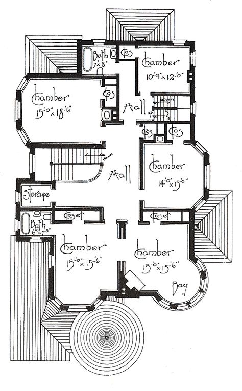 George F. Barber homes Victorian Floor Plans, Vintage Floor Plans, Victorian House Plans, Victorian Floor, Vintage House Plans, Architectural Floor Plans, Sims House Plans, Victorian Architecture, Drawing Style