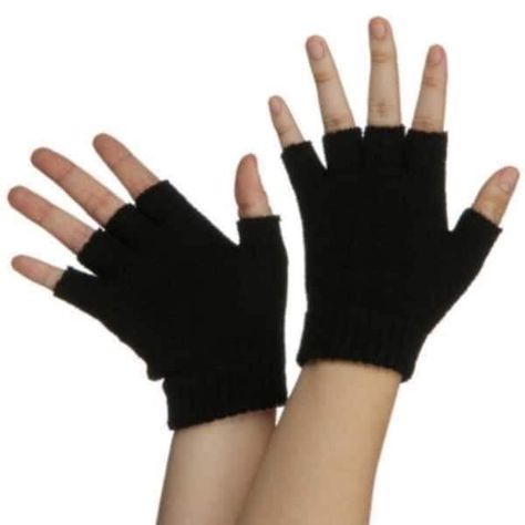 Black Gloves Fingerless, Black Fingerless Gloves, Pokemon Costumes, Fingerless Gloves Knitted, Black Gloves, Emo Fashion, Punk Goth, Womens Gloves, Goth Fashion