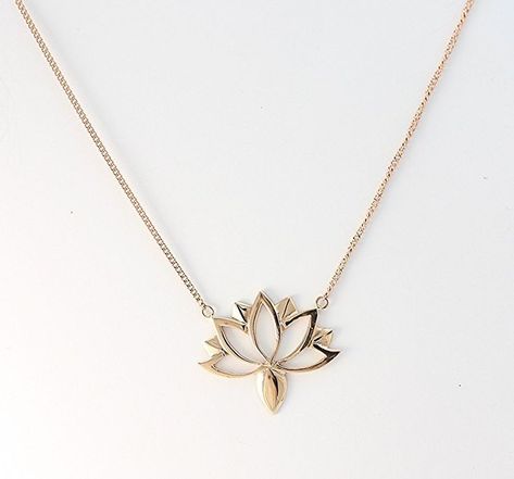 Beautiful Gold Earrings, Lotus Flower Necklace, Lotus Jewelry, Pretty Jewelry Necklaces, Gold Chain Design, The Lotus Flower, Divine Beauty, Gold Pendant Jewelry, Gold Rings Fashion