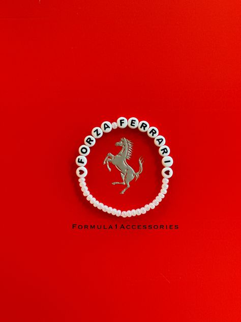 Forza Ferrari Bracelet, Ferrari Friendship Bracelet, Lando Norris Bracelet Ideas, F1 Pfp Aesthetic, Charles Leclerc Bracelet, F1 Friendship Bracelet, F1 Bracelet Ideas, Formula 1 Bracelet, Ferrari Bracelet