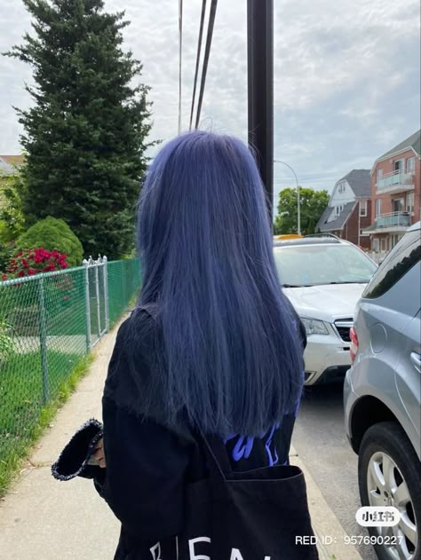 Aesthetic Hair Color, Midnight Blue Hair, 15 Aesthetic, Dark Blue Hair, Korean Hair Color, Inspo Hair, Hair Color Streaks, Dye Colors, Pretty Hair Color