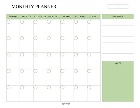 Green Monthly Planner Template, Monthly Planner Aesthetic, Free Planner Templates, Weekly Planner Free Printable, Etsy Planner, Bullet Journal For Beginners, Weekly Planner Free, Writing Paper Printable Stationery, Monthly Planner Template