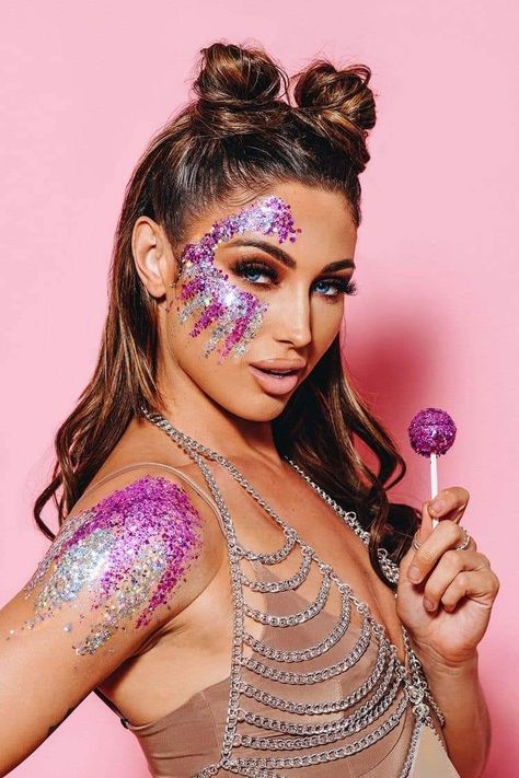 Face Glitter Festival, Glitter Paint Additive, Face Glitter, Mermaid Pink, Festival Glitter, Glitter Bag, Glitter Face, Silver Holographic, Glitter Dust