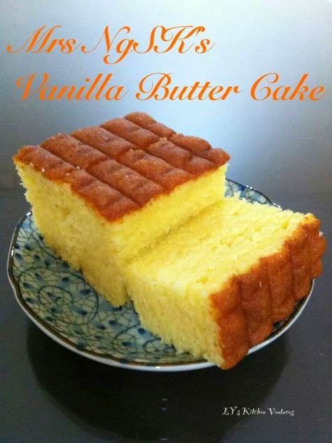 Rich Butter Cake Recipe, Vanilla Butter Cake Recipe, Asian Baking, Vanilla Butter Cake, Custard Cake Recipes, Cake Receipe, Bolu Gulung, Butter Cakes, Butter Cake Recipe