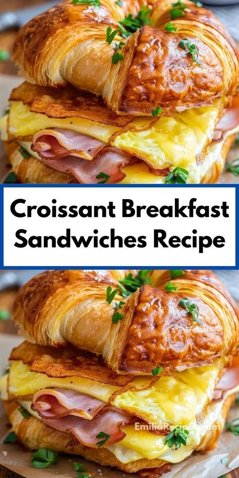 Need a new breakfast sandwich recipe? Our Croissant Breakfast Sandwiches Recipe is perfect for any meal. Easy and tasty, these croissant breakfast sandwiches are ideal for breakfast or dinner. Try this breakfast idea now! Croissant Breakfast Sandwiches, Top Breakfast Recipes, Croissant Breakfast Sandwich, Breakfast Croissant, Best Breakfast Ideas, Croissant Sandwich, Breakfast Sandwich Recipes, Croissant Breakfast, Croissant Recipe