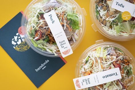 Bandoola Bowl — Ioana Balasa Passport Design, Typographic Layout, Casual Restaurant, Satisfying Salads, Fast Casual Restaurant, Food Box Packaging, Casual Restaurants, Fast Casual, Asian Countries