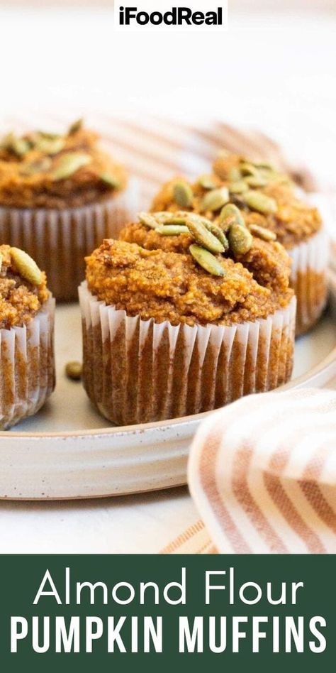 Almond Flour Pumpkin Muffins, Almond Flour Pumpkin, Healthy Pumpkin Bars, Almond Flour Blueberry Muffins, Gluten Free Pumpkin Muffins, Healthy Pumpkin Bread, Almond Flour Muffins, Pumpkin Muffin Recipes, Baking With Almond Flour