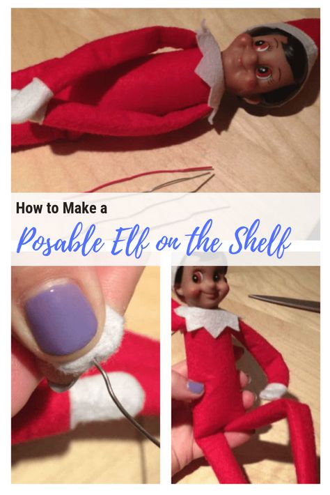 How to Make Your Elf on the Shelf Posable | DIY Posable Elf on the Shelf | #ElfOnTheShelf #PosableElfonTheShelf Diy Bendable Elf On The Shelf, Posable Elf On The Shelf, How To Make Your Elf Bendable, How To Make Elf Stand Up, Make Elf On The Shelf Bendable, How To Make Elf On The Shelf Stand Up, How To Elf On The Shelf, How To Get Elf On The Shelf To Pose, How To Make Elf On The Shelf Posable