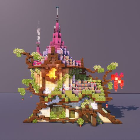 MassiveSpeck | 🏢 Your Minecraft Builder 🏢 | Patreon Minecraft Pixie House, Fairy Stairs Minecraft, Massivespeck Minecraft, Minecraft Fairy Portal, Minecraft Magical Castle, Minecraft Faeriecore, Bright Minecraft Builds, Mc Fairy House, Minecraft Faerie House