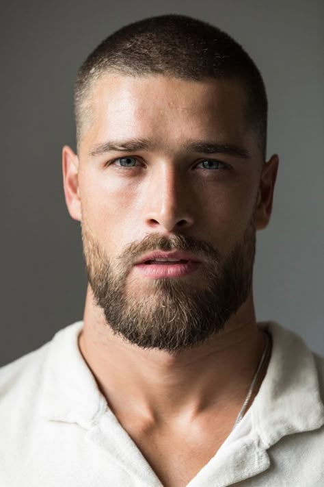 Buzz Cut Styles, Hairstyle Guide, Short Fade Haircut, Man With A Beard, Mens Hairstyles With Beard, Beard Haircut, Mens Hairstyles Thick Hair, Beard Hairstyle, Men Haircut