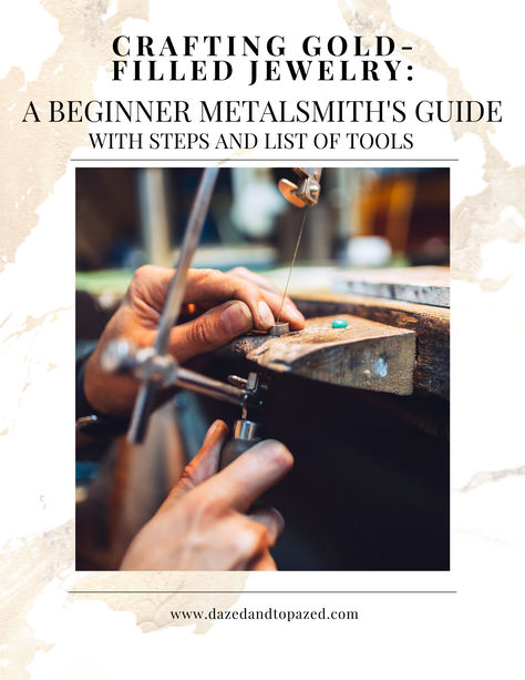 A Metalsmithing guide for beginners interested in making gold filled jewelry. Including a list of tools and step by step how-to guide!

#metalsmithing #goldfilledjewelry #soldering #jewelrydesigner #diyjewelry List Of Tools, Metal Core, Metalsmithing Jewelry, Soldering Jewelry, Metal Engraving, 2025 Vision, Gold Filled Jewelry, Jewelry Projects, Soldering