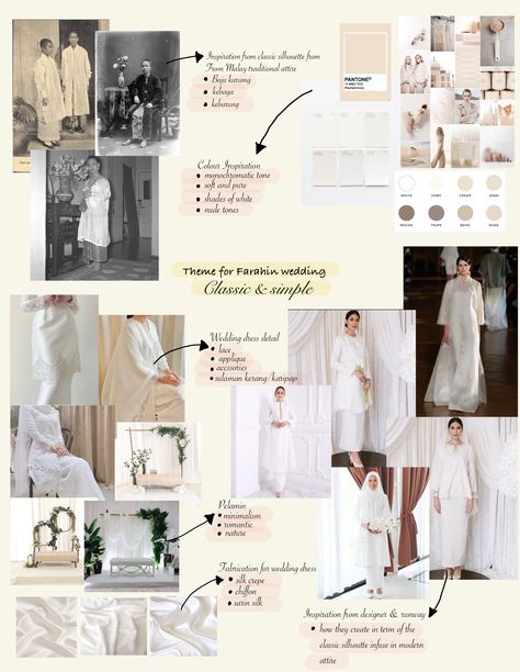 fashion moodboard malay wedding inspiration Simple Wedding Moodboard, Groomsmen Attire Malay, Malay Classic Theme, Rustic Wedding Malay, Goodies Ideas Wedding Malay, Malay Wedding Decorations, Klasik Melayu Wedding Pelamin, Tema Kahwin Melayu Klasik, Modern Malay Wedding