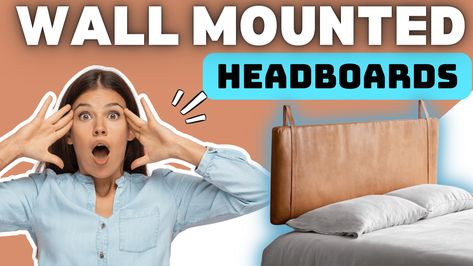 9 Wall Mounted "Floating Headboards" To Fit Any Bed Frame Mounted Headboard Ideas, Wall Mounted Headboard Diy, Diy Wall Mounted Headboard, Wall Mounted Headboard Ideas, Headboard Plans, Wall Mounted Headboard, Headboard Plan, Mounted Headboard, Floating Headboard