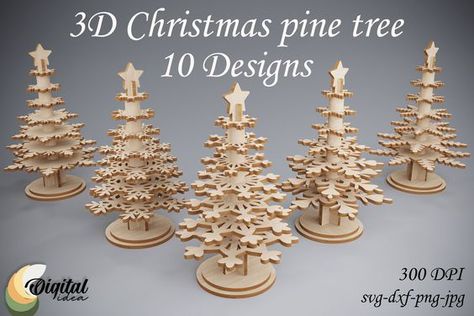 Laser Cut Christmas Ideas Christmas Pine Tree, 3d Christmas Tree, Christmas Tree Stand, 3d Christmas, Birthday Background, Glitter Background, Jingle All The Way, Tree Stand, Halloween Patterns