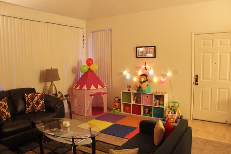 Corner In Living Room Ideas, Play Corner In Living Room Small Spaces, Toddler Corner In Living Room, Infant Play Area In Living Room, Small Play Area In Living Room, Kids Corner In Living Room, Play Corner In Living Room, Girl Room Toddler, Living Room Play Area