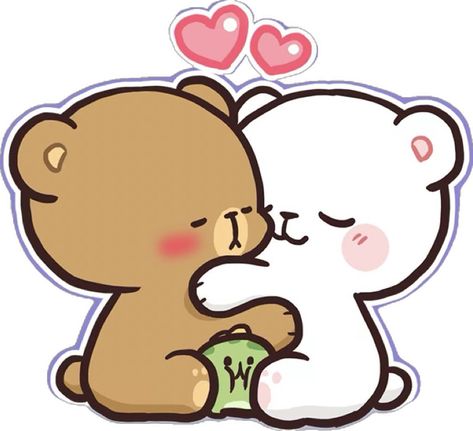 Milky Mocha Bear Love, Milk And Mocha Bear Bf And Gf, Milk And Mocha Bear Hugging, Milk And Mocha Bear Keychain, Milk And Mocha Bear Sticker, Milk & Mocha, Cute Cartoon Images, Wish You Are Here, Cartoon Images