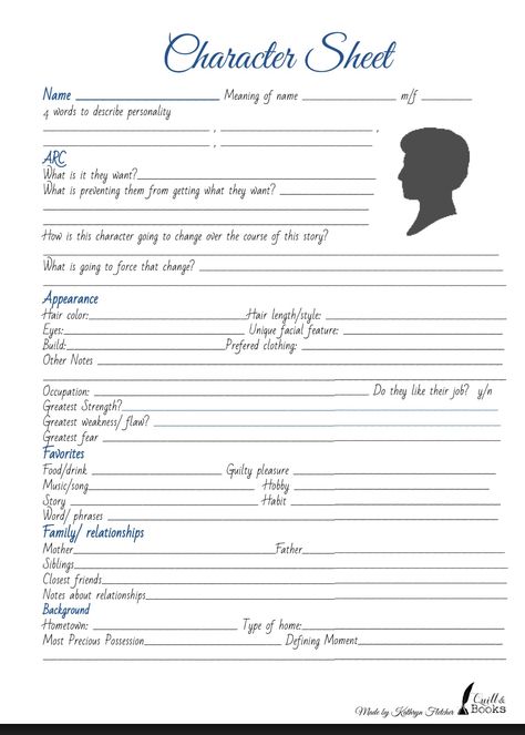 A free Character Sheet on quillandbooks.com Sept 2017 to download the google doc Character Cheat Sheet Writing, Character Sheet Writing Worksheets, Character Form Template, In Depth Character Sheet, Free Character Sheet, Character Builder Template, Character Concept Sheet Template, How To Make A Character Sheet, How To Make A Character Reference Sheet