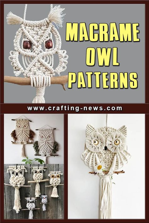 Owl Macrame Wall Hanging, Macrame Owl Pattern Free Easy, Macrame Owl Keychain Pattern Free, Owl Macrame Pattern Free, Macrame Owl Tutorial Diy Free Pattern, Owl Macrame Tutorial, Macrame Owl Pattern Free, Macrame Hummingbird, Macrame Diy Patterns