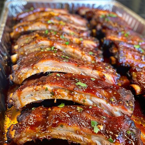 I just have to share this finger-lickin' good recipe with you - Honey Garlic Ribs! These sweet and savory ribs are truly the perfect blend of flavors that'll make your taste buds dance. I came Honey Garlic Ribs Recipe, Honey Garlic Ribs Slow Cooker, Honey Garlic Ribs Oven, Garlic Ribs Recipe, Boneless Spare Ribs, Emma Food, Garlic Ribs, Honey Garlic Ribs, Bbq Meats