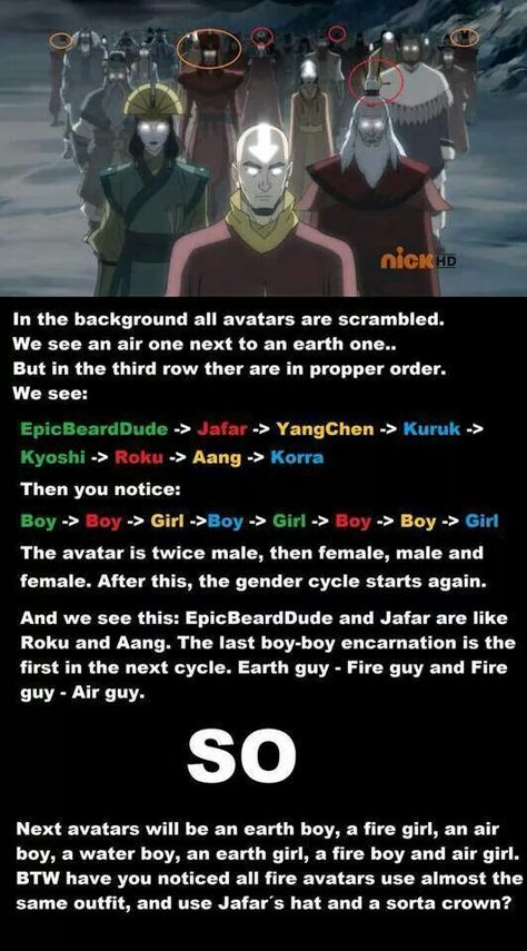 That's a very smart way to do the cycle if it was always boy>girl>boy>girl than we would always have boy airbenders, girl waterbanders, boy earthbenders, and girls firebenders. That system would mean  the gender of the element's avatar would never vary Avatar Cycle, Desenhos Love, Avatar Cosplay, Secret Tunnel, Avatar The Last Airbender Funny, Air One, Avatar Funny, Avatar Series, Korra Avatar