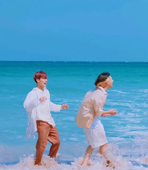 Ateez WooSan/Dreamers MV Ateez Beach, Ateez Dreamers, Ateez Woosan, Boyfriend Wallpaper, Sweet Cupcakes, Fandom Kpop, Woo Young, Kim Hongjoong, Beach Photoshoot