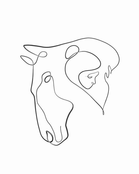 Line Horse Tattoo, Horse Outline Tattoo, Horse Tattoo Design, Cowgirl Tattoos, Drawing Frames, Horse Tattoo, Horse Logo, Design Line, Horse Drawing