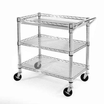 3-Shelf Ultra-Zinc Heavy-Duty Commercial Utility Cart Wire Basket Shelves, Kitchen Utility Cart, Rolling Utility Cart, Rolling Cart, Utility Cart, Kitchen Utilities, Vacuum Sealer, Steel Shelf, Kitchen Roll