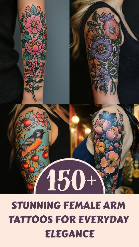 Discover unique and inspiring forearm tattoo sleeve ideas for women that will give you the perfect blend of elegance and strength. From delicate floral designs to bold and meaningful symbols, these woman tattoo sleeve designs are sure to make a statement. Explore the latest woman tattoo trends and find the perfect forearm tattoo sleeve that reflects your individual style. Whether you're looking for intricate details or minimalist charm, these woman tattoo ideas offer a wide range of options to e Tattoo Ideas Female Meaningful Unique Arm, Woman Tattoo Sleeve, Forearm Tattoo Sleeve, Sleeve Ideas For Women, Woman Tattoo Ideas, Feminine Arm Tattoos, Nature Sleeve, Tattoo Sleeve Ideas, Forearm Flower Tattoo