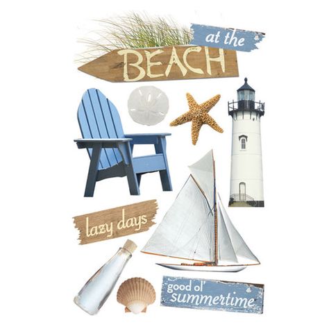 Beach Clipart, Paper House, I Love The Beach, 3d Stickers, Beach Collection, Summer Memories, Decoupage Paper, Beach Cottages, Pics Art