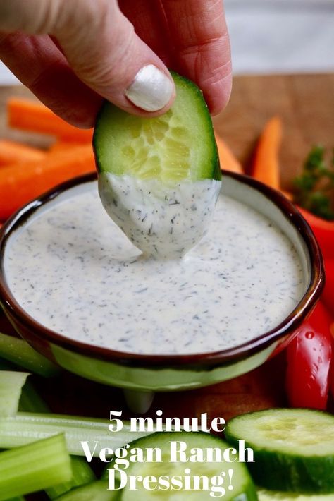 Homemade Vegan Ranch Dressing, Vegan Dip Recipes, Vegan Ranch Dressing, Vegan Salad Dressing, Vegan Dressing, Vegan Ranch, Vegan Dip, Vegan Mayonnaise, Vegan Sauces