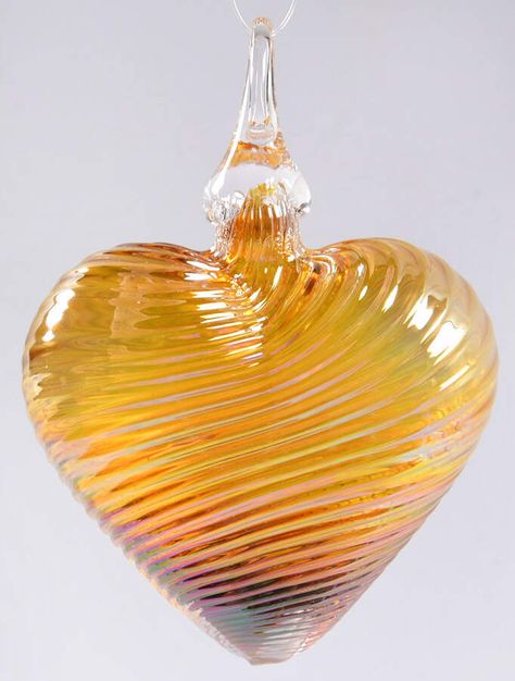 Height: 3 inStyle: 9011-OHBPiece Code: BX11Web ID: 132362841 Heart Ornament, Glass Collection, Citrine, Birthstone, Glass, 10 Things