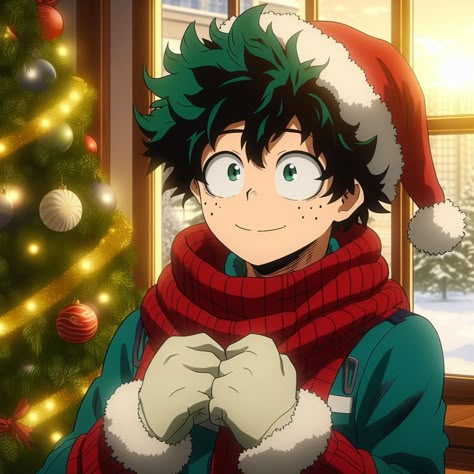 Deku Boku No Hero, Anime Christmas, Academia Wallpaper, My Hero Academia Shouto, Christmas Icons, Anime People, Anime Character Drawing, Funny Anime Pics, Izuku Midoriya