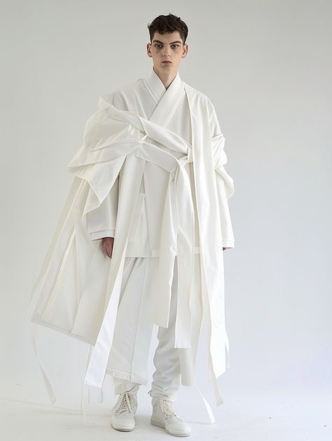 High Fashion Inspired by China Papercutting White Avant Garde Fashion, Male Avant Garde Fashion, Avant Garde Menswear, Avante Garde Outfit, Menswear Design, Dystopian Fashion, Inspirational Digital Art, High Fashion Men, Photography Movies