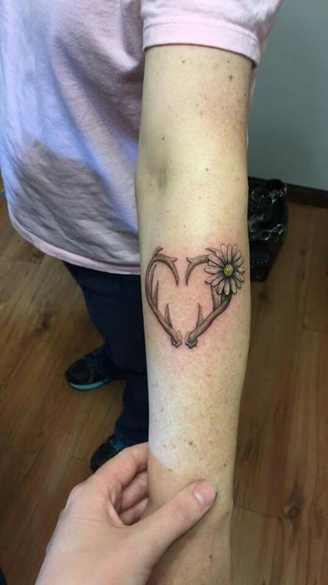 Mother Daughter Tattoos Country, Bestie Tats, Antler Tattoos, Brother Tattoo, Tattoo Planning, Antler Tattoo, Bull Skull Tattoos, Cowgirl Tattoos, Hunting Tattoos