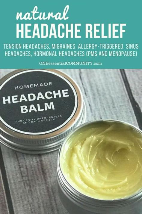 Kinds Of Headaches, Headache Balm, Hormonal Headaches, Natural Headache Relief, Natural Headache, Sinus Headache, Essential Oils For Headaches, Diy Kosmetik, Natural Healing Remedies