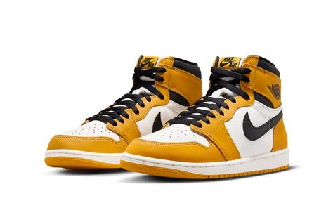 Official Images of the Air Jordan 1 High OG “Yellow Ochre” Jordan 1 Yellow, Nike Air Jordan 1 High, Nike Website, Nike Snkrs, Nike Air Jordan 1 Mid, Popular Sneakers, Jordan 1 High Og, Yellow Ochre, Air Jordan 1 Retro High Og