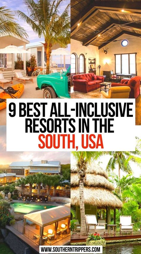 9 Best All-Inclusive Resorts In The South USA Us All Inclusive Resorts, Honeymoon Destinations All Inclusive, Resorts In The Us, Resorts Usa, Us Honeymoon Destinations, Us Couple, Florida Beach Resorts, All Inclusive Beach Resorts, South Usa