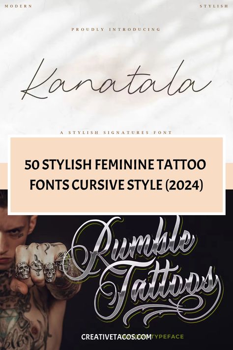 Check out these 50 simple, beautiful feminine tattoo fonts cursive. Perfect for anyone looking to make their tattoo unique & personal. Download. Name Tattoo Font For Women, Delicate Font Tattoo, Font For Tattoos For Women, Tattoo Font Ideas For Women, Dainty Font Tattoo, Tattoo Writing Fonts Women, Beautiful Feminine Tattoos, Script Fonts For Tattoos, Writing Fonts Tattoo