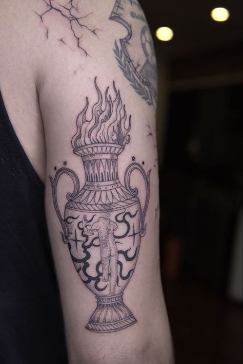 #vessel #tattoo #Fineline #Blackwork by mikecruzink Vessel Tattoo, Blackwork, Tatting, Tattoos, Quick Saves