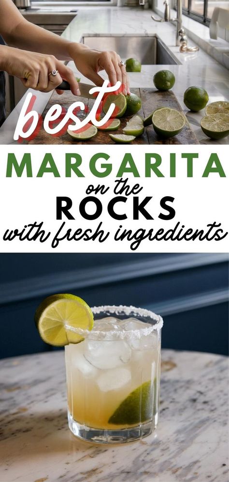 A margarita made with fresh ingredients, showcasing a simple margarita on the rocks recipe. Alcoholic Drinks With Tequila, Cointreau Margarita Recipe, Margarita On The Rocks Recipe, Cointreau Margarita, Tequila Drinks Easy, Cointreau Cocktails, Tequila Drinks Recipes, Classic Margarita Recipe, Margarita On The Rocks