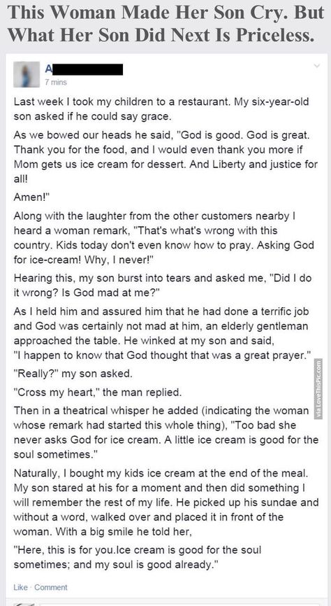 This Woman Made Her Son Cry. But What Her Son Did Next Is Priceless. kids parents story children parenting prayers interesting stories good people Real Love Stories, Parenting Prayers, Kindness Stories, God Stories, Heart Touching Story, Interesting Story, Happy Stories, Human Kindness, Interesting Stories