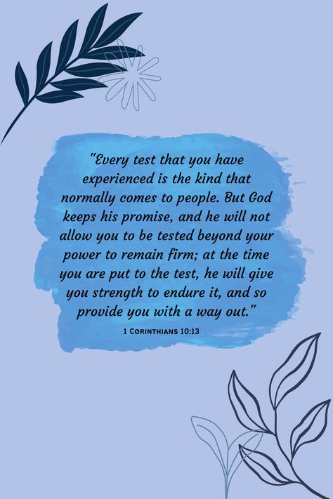 1 Corinthians 10:13 Scriptures, 1corinthians 10:13, 1 Corinthians 10 13 Wallpaper, Bible Goals, Wallpaper Bible Verse, Blue Bible, Quotes Facebook, Scripture Wallpaper, Wallpaper Bible