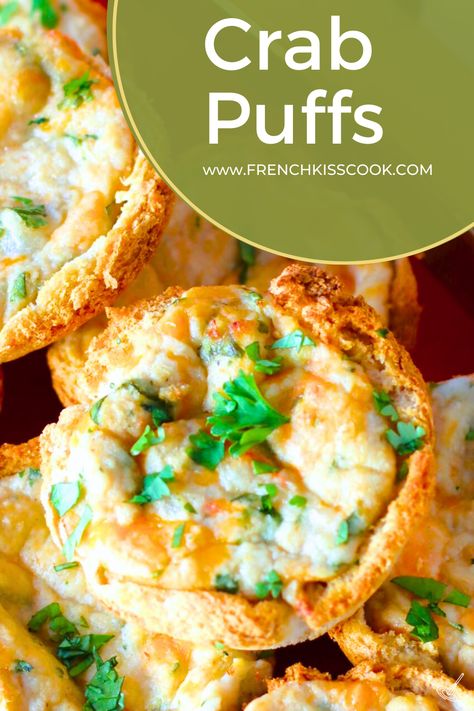 Crab Puffs Crab Puffs, Canned Crab Meat, Cranberry Jalapeño, Jalapeno Dip, Sandwich Loaf, Creamy Crab, Shortbread Bars, Flour Alternatives, Holiday Appetizer