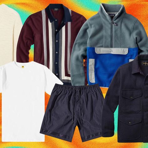 14 Best Men's Clothing Brands in 2024: Basics, Sweats, T-Shirts, Underwear & More | British GQ Mens Fall Capsule Wardrobe 2024, Men’s Capsule 2024, Men’s Time Capsule Wardrobe, Affordable Clothing Brands, Men’s Banana Republic, British Style Men, Mens Clothing Brands, Polka Dot Shirt, Classic Suit