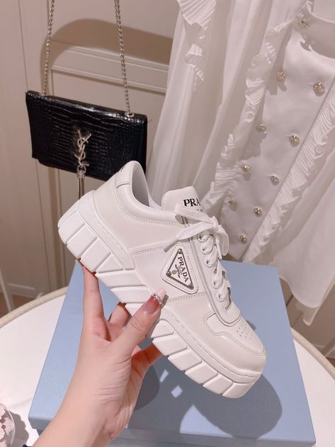 Prada Sneakers Outfit, Prada Boots Outfit, Prada Boots, Prada Heels, Korean Shoes, Prada Sneakers, Expensive Shoes, Shoes Heels Classy, Shoes Prada