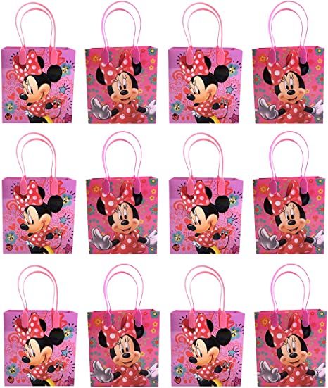 Minnie Mouse Candy Bags, Disney Gift Bags, Goodie Bag Ideas, Minnie Mouse Party Favor, Minnie Mouse Birthday Party Decorations, Birthday Party Accessories, 3 Birthday, Birthday Bag, Party Goodies