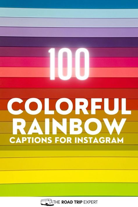 Colorful Rainbow Captions for Instagram Rainbow Captions, Road Quotes, Hbd Quotes, Rainbow Quote, The Color Red, Falling In Love Quotes, Good Instagram Captions, Cool Captions, Captions For Instagram