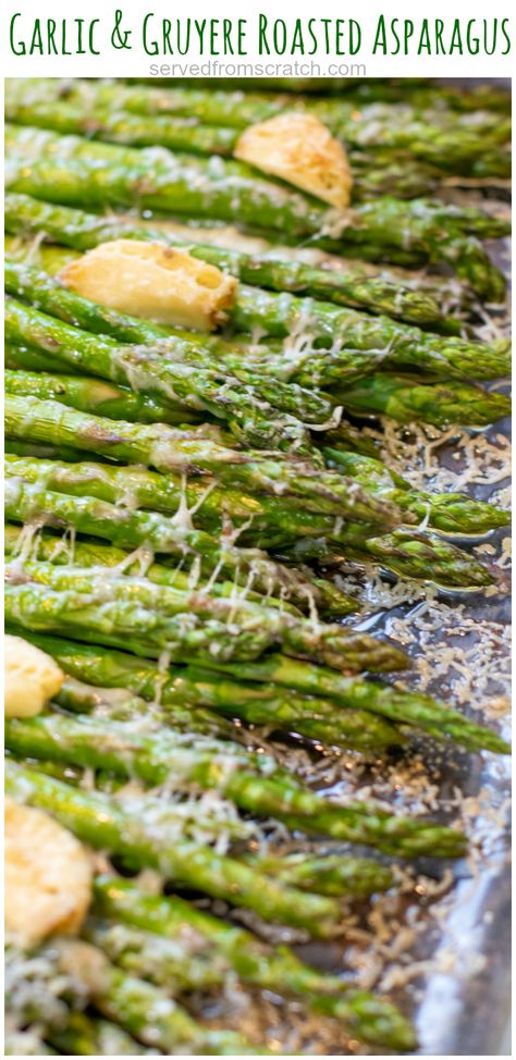 Parmesan Asparagus, How To Cook Asparagus, Meat Dinners, Easy Side Dish, Roasted Asparagus, Lemon Butter, Asparagus Recipe, Vegetable Sides, Roasted Garlic