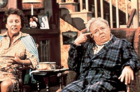 Still of Carroll O'Connor and Jean Stapleton in All in the Family Edith Bunker, Jean Stapleton, Carroll O'connor, Family Tv Series, Archie Bunker, Family Tv, Classic Television, All In The Family, Those Were The Days