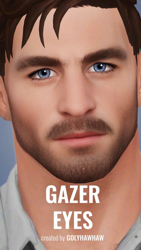 https://www.patreon.com/posts/gazer-eyes-87192771 Sims 4 Cc Male Eyes, Sims 4 Decades Challenge, Sunkissed Skin, Free Sims 4, Nose Mask, Hair Creations, Male Eyes, Large Eyes, Hooded Eyes